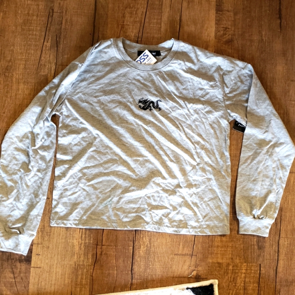 Grey Belle Tweed Long Sleeve Dragon Shirt